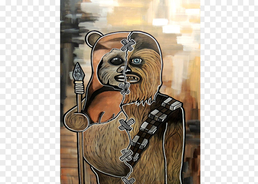 Chewbacca Stormtrooper Art Printmaking Painting PNG