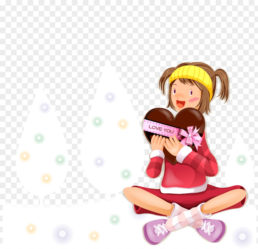 Christmas Tree Gift Love Desktop Wallpaper Heart Illustration PNG