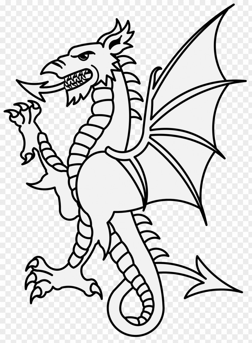 Dragon Heraldry Clip Art Image PNG