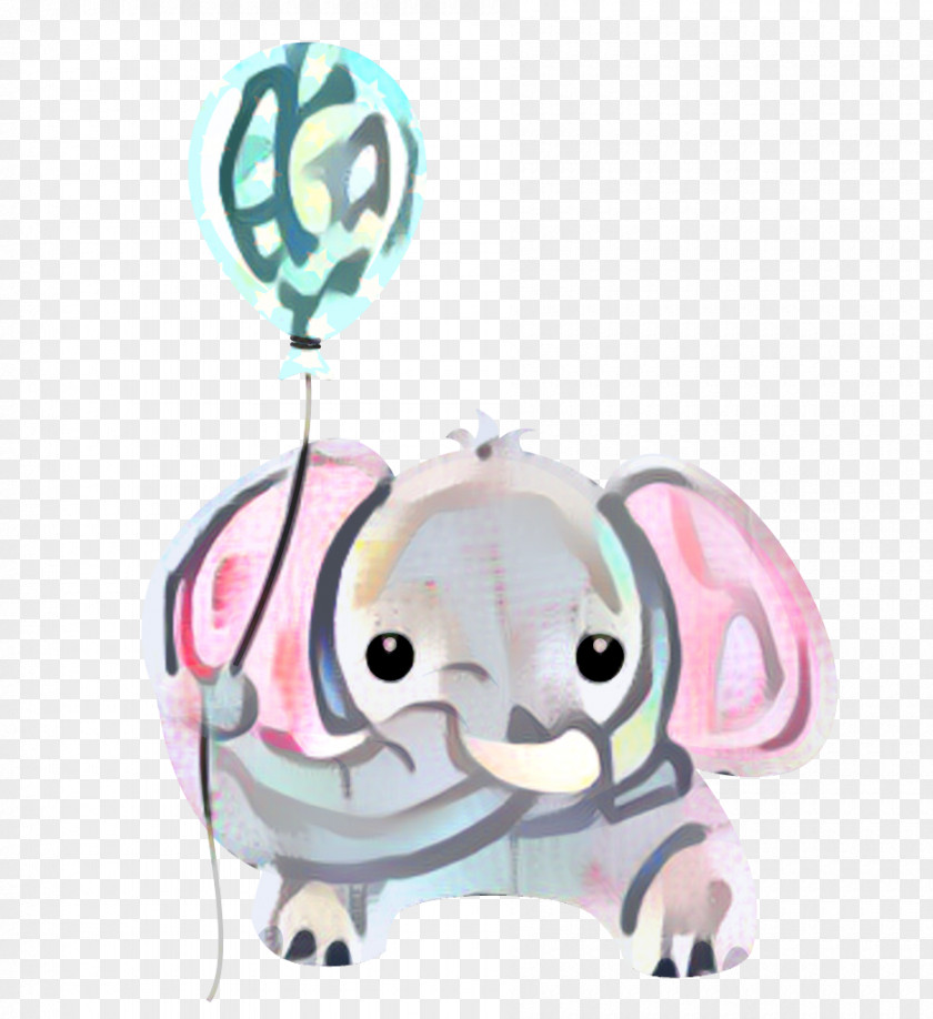 Elephant Figurine Pink M Technology Cartoon PNG