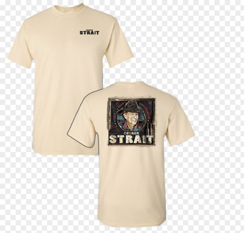 George Strait T-shirt It Just Comes Natural Cold Beer Conversation Sleeve PNG