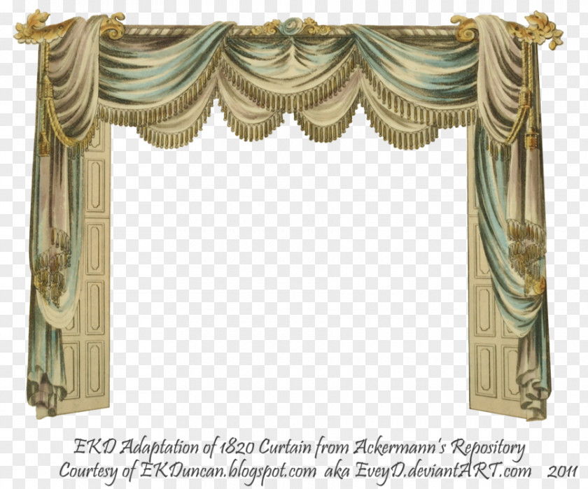Golden Curtain Window Treatment Blinds & Shades PNG