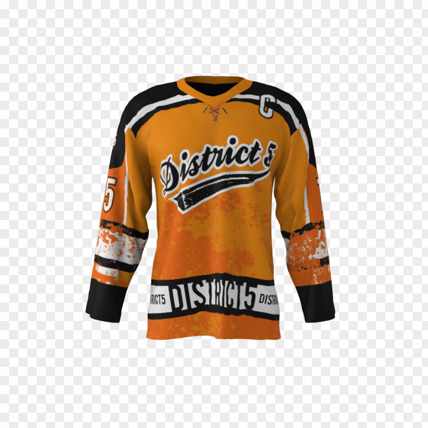 Ice Orange T-shirt Hockey Jersey Sports Fan PNG