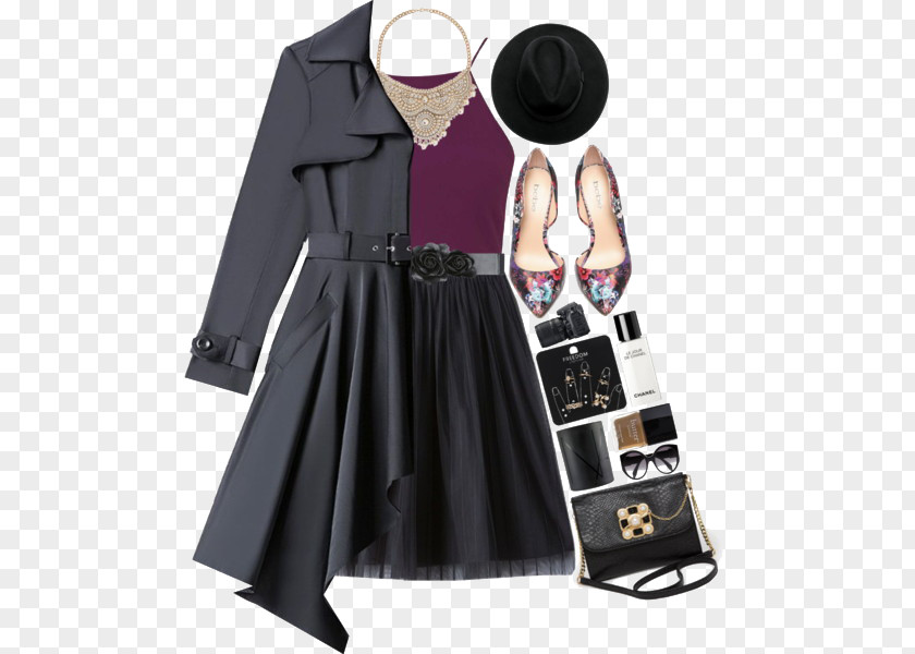 Leather Jacket And Cosmetics Dress Trench Coat Outerwear PNG