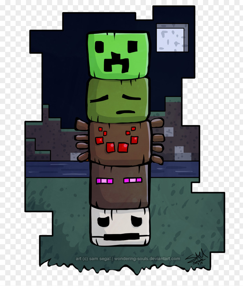 Minecraft Video Game Totem Pole Mob PNG