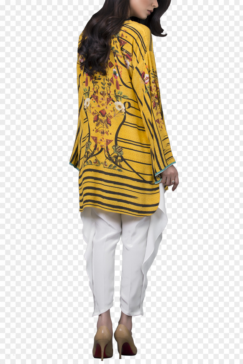Silk Print Costume Shoulder Blouse Sleeve PNG