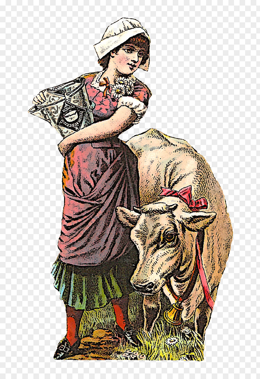 Working Animal Bovine Costume Design PNG