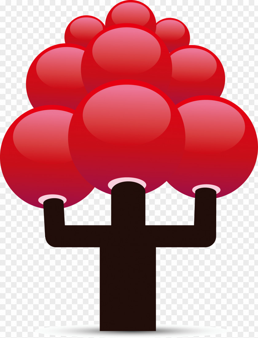 Balloon Three-dimensional Red PNG