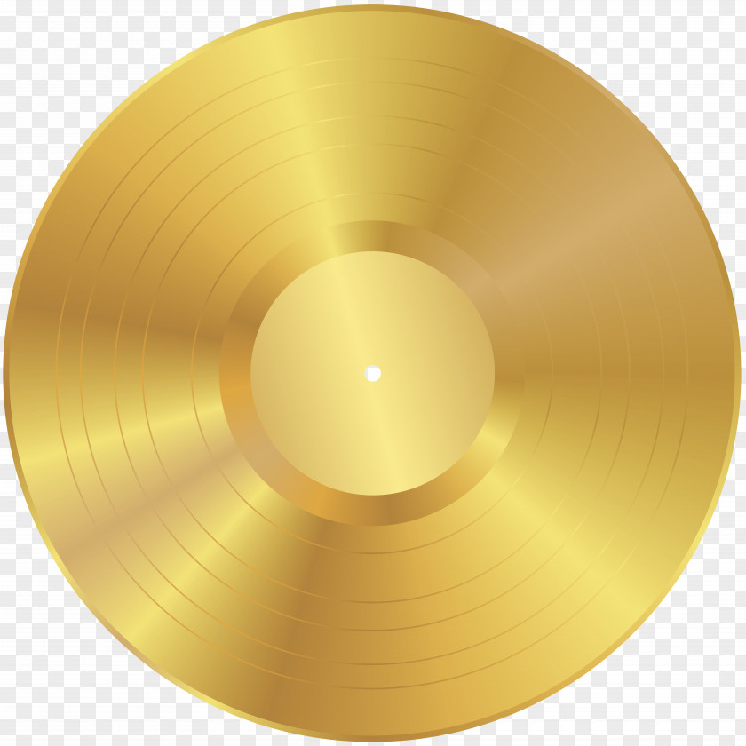 Gold Vinyl Record Clip Art Image Phonograph PNG