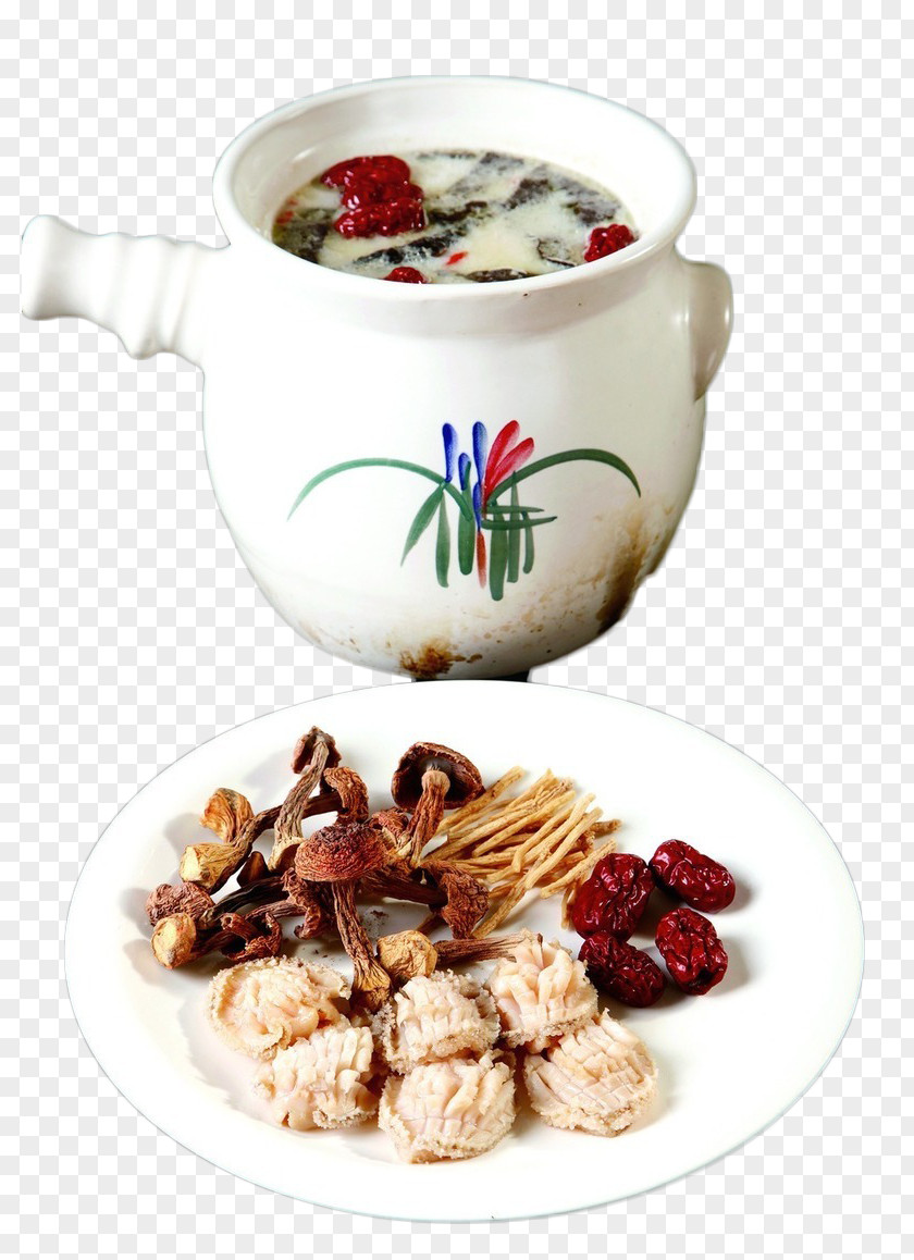 Jujube Mushroom Soup Codonopsis Buckle Clip Free Vegetarian Cuisine Food Download PNG