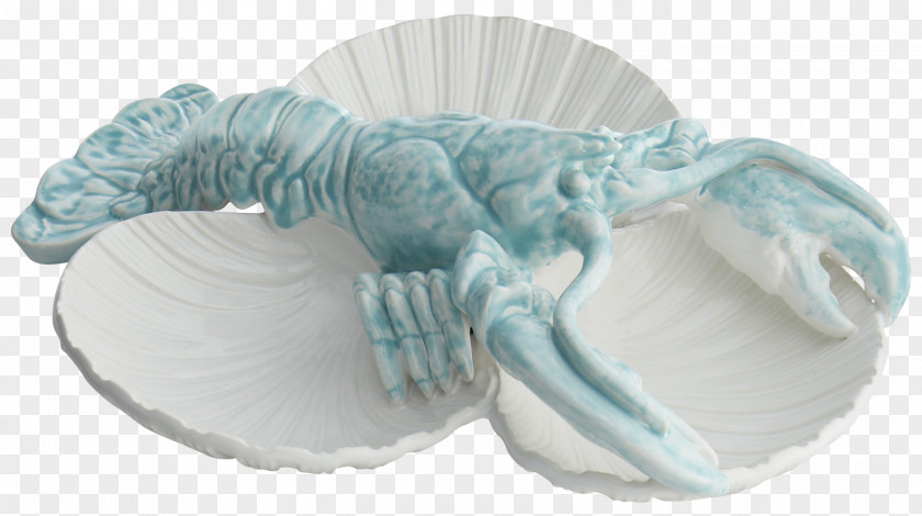 Lobster Dish Turquoise Mottahedeh & Company Blue Shoe PNG