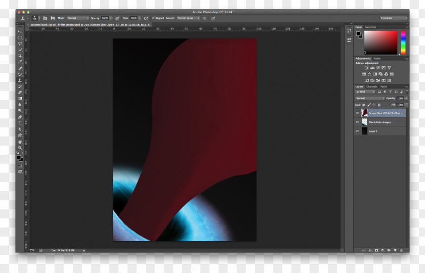 Red Stroke Gradient Creative Poster Template Brand 3D Modeling Desktop Wallpaper PNG
