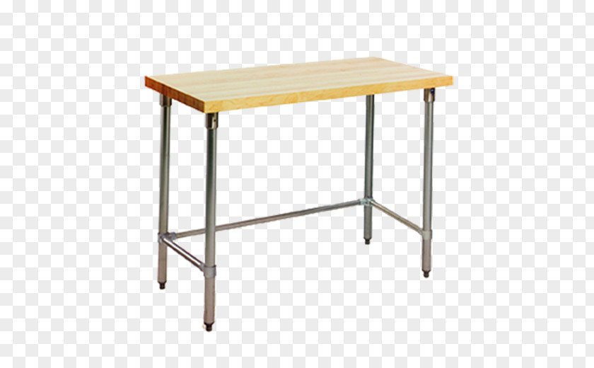 Table Butcher Block Wood Workbench Stainless Steel PNG