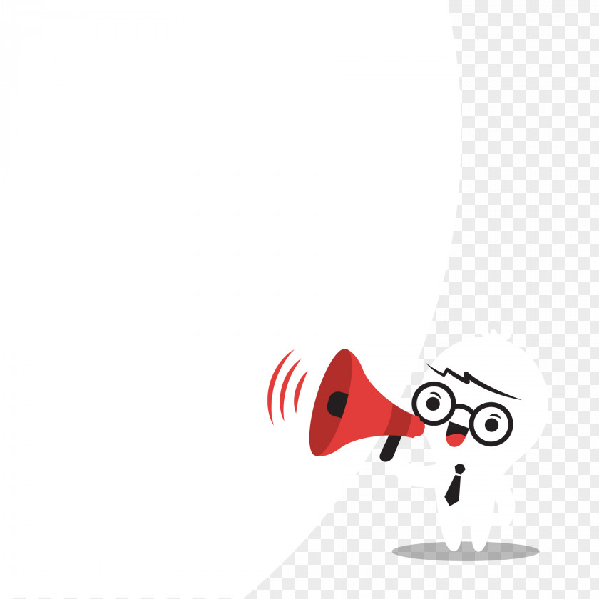 Vector Cartoon Business People Megaphone Rooting Web Design Icon PNG