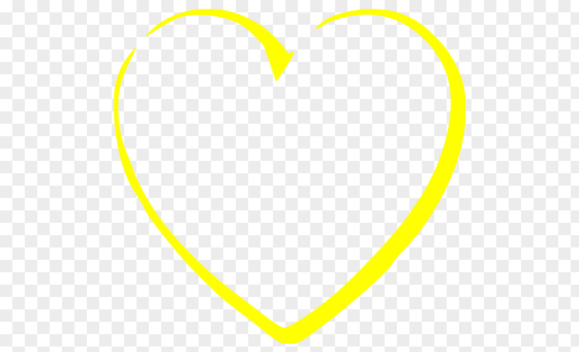 Yellow Heart Transparent Image Line Angle Point PNG