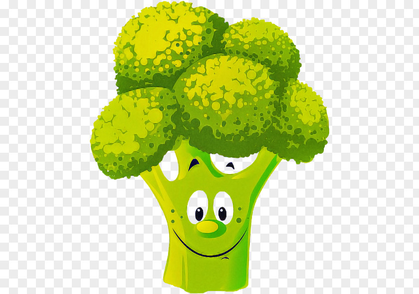 Green Broccoli Leaf Vegetable Cartoon PNG