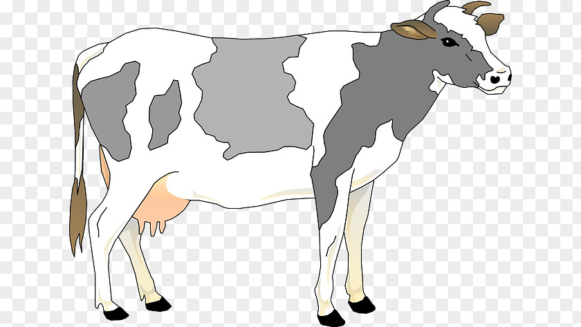 Simple Grey Clip Art Holstein Friesian Cattle Openclipart Image PNG