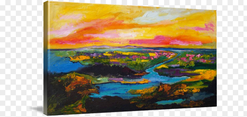 Watercolor Painting Landscape Art PNG