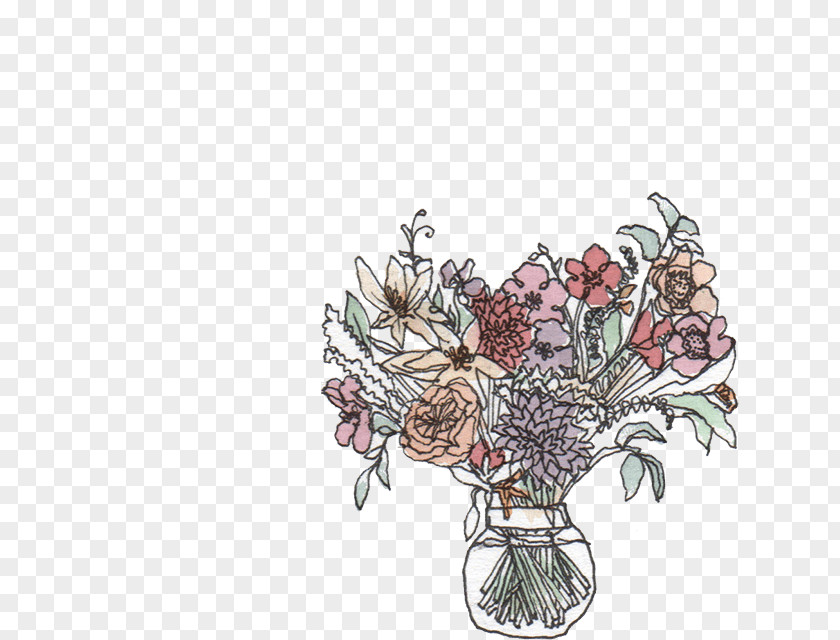 Floral Design Cut Flowers Illustration PNG