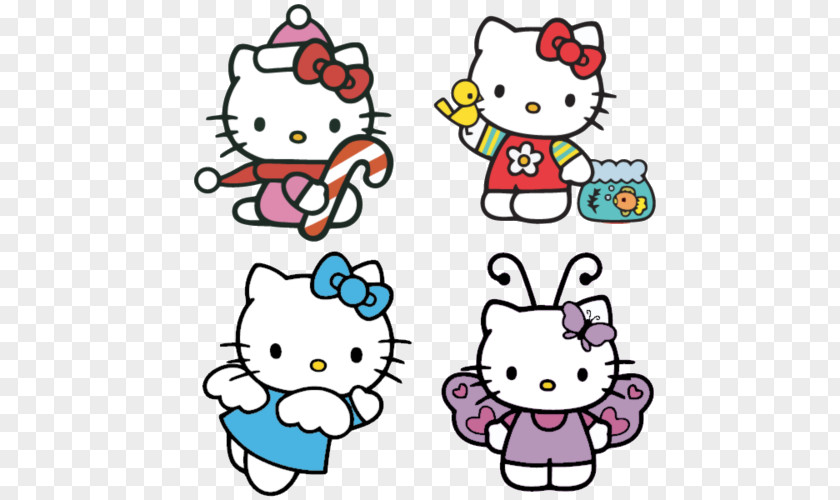 Hello Kitty FLOWER Decorative Borders PNG