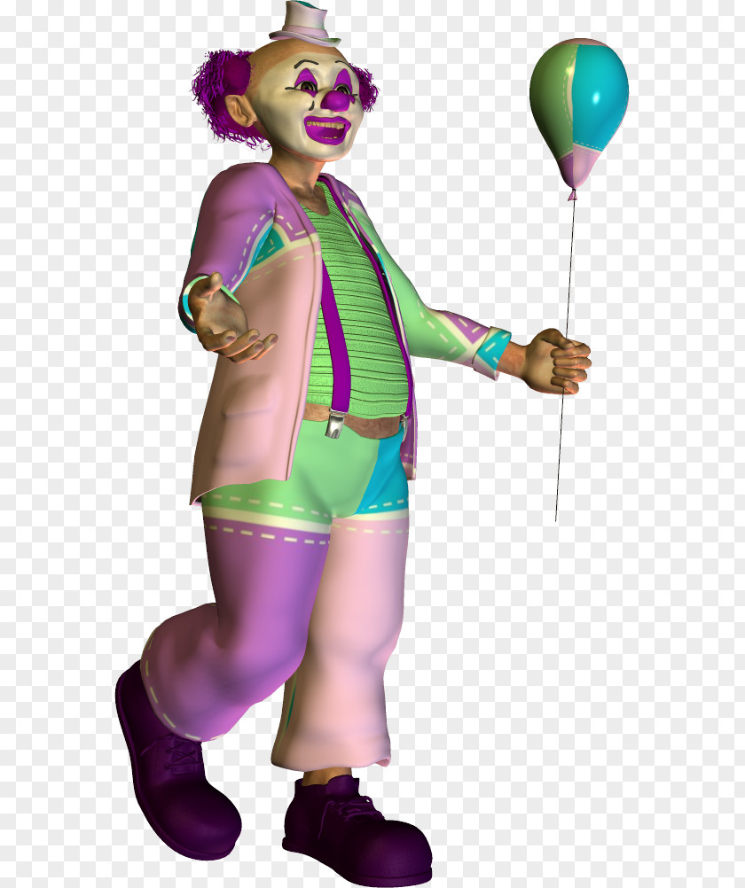 Clown Costume Character PNG