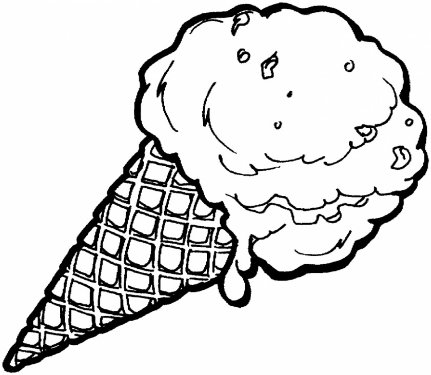 Create Your Own Coloring Book Ice Cream Cones Banana Split Sundae PNG