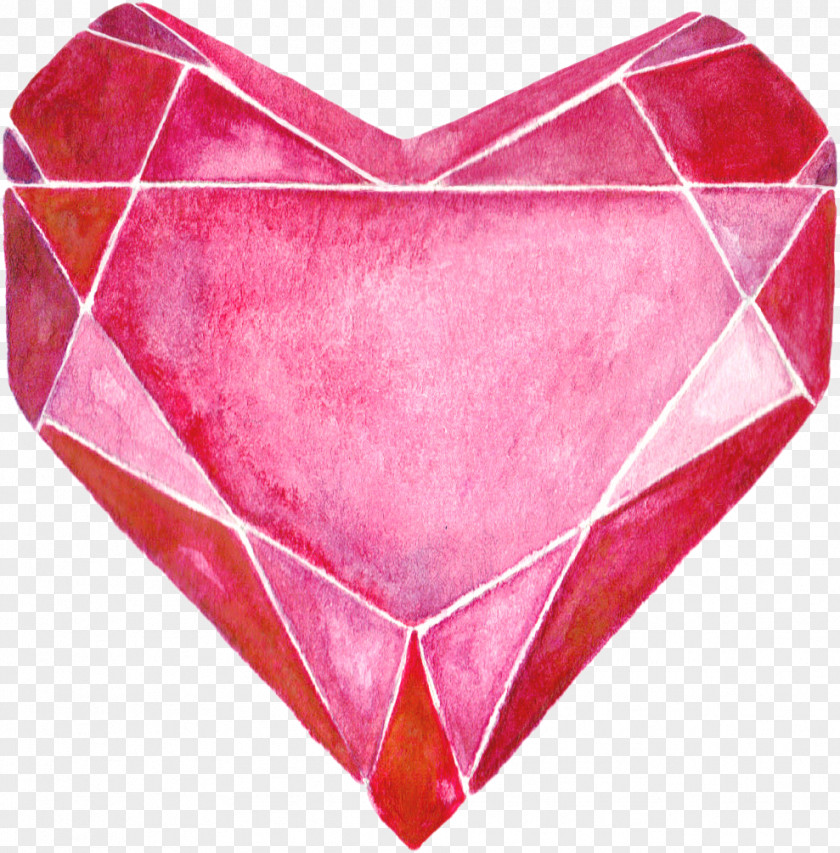 Gem Printing Valentine's Day Gift Heart Greeting & Note Cards PNG