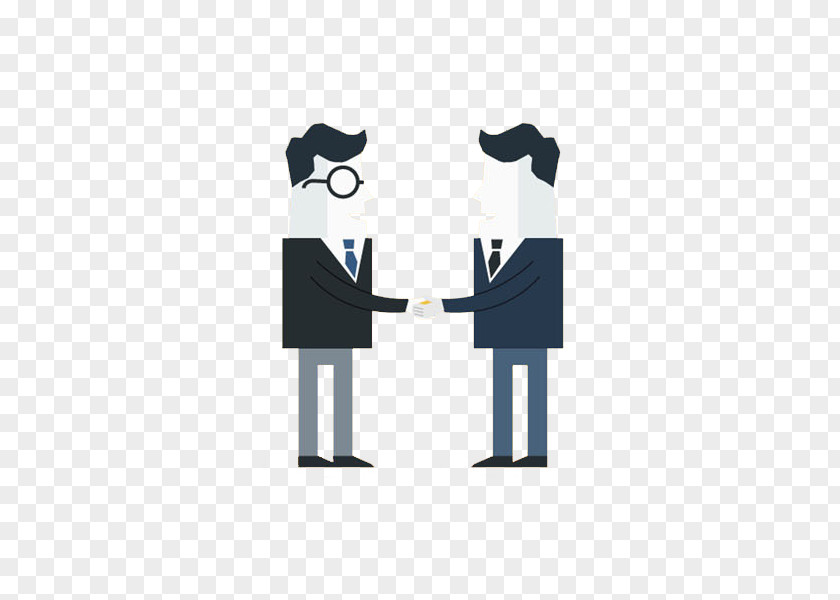 Business Man Drawing Handshake PNG