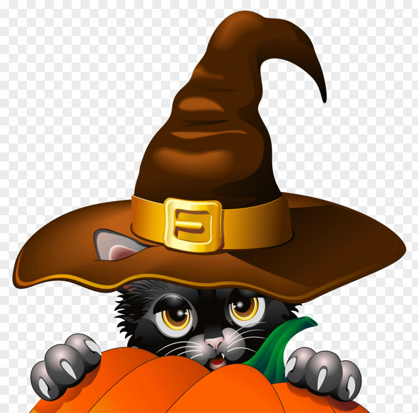 Cat Halloween Pumpkin Clip Art PNG