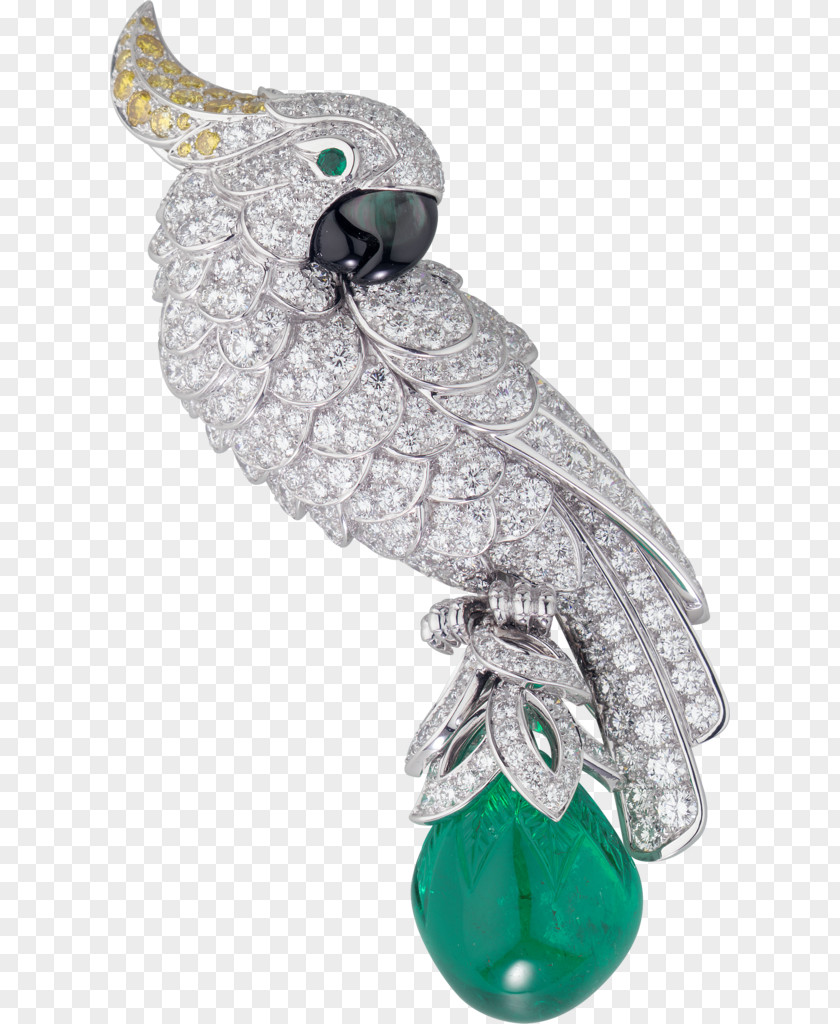 Diamond Cartier Brooch Jewellery Emerald PNG