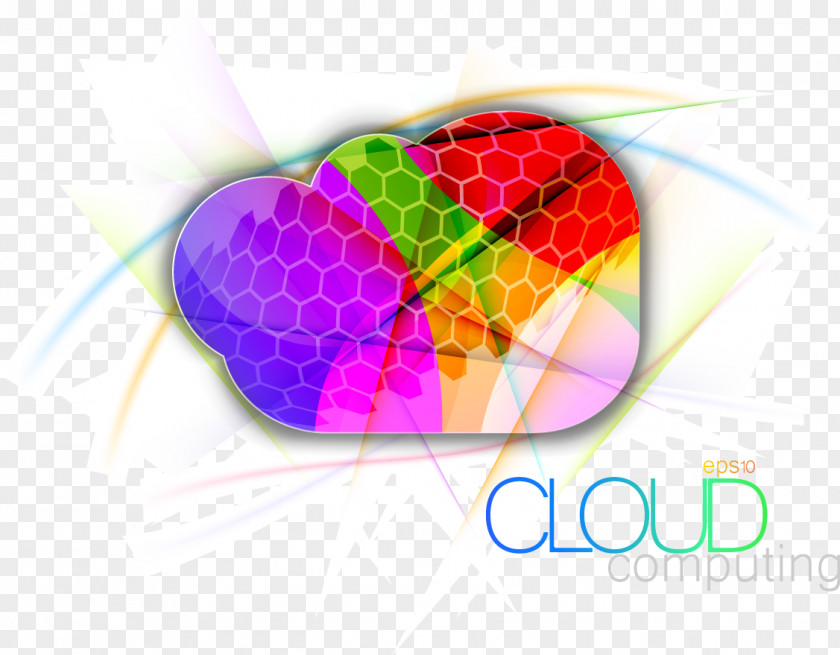 Abstract Glossy Cloud Computing Shape Scene Vector Concept Euclidean Illustration PNG