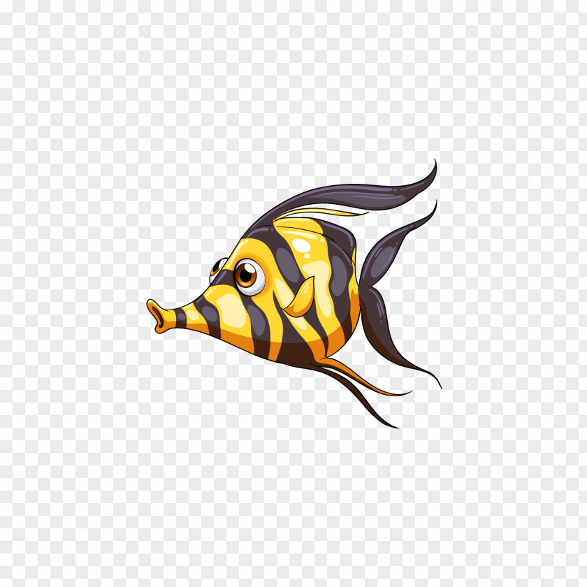 Yellow Short Kiss Fish Deep Sea Creature Royalty-free Illustration PNG