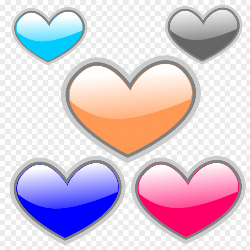 Glossy Heart Clip Art PNG