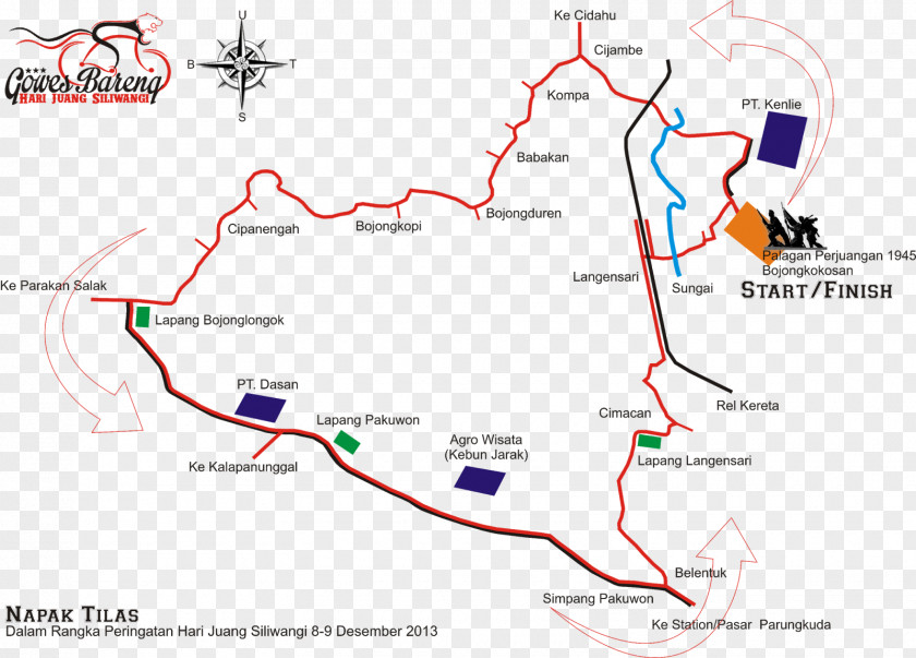 Map Bojong Kokosan Palagan Indonesian National Revolution Location PNG