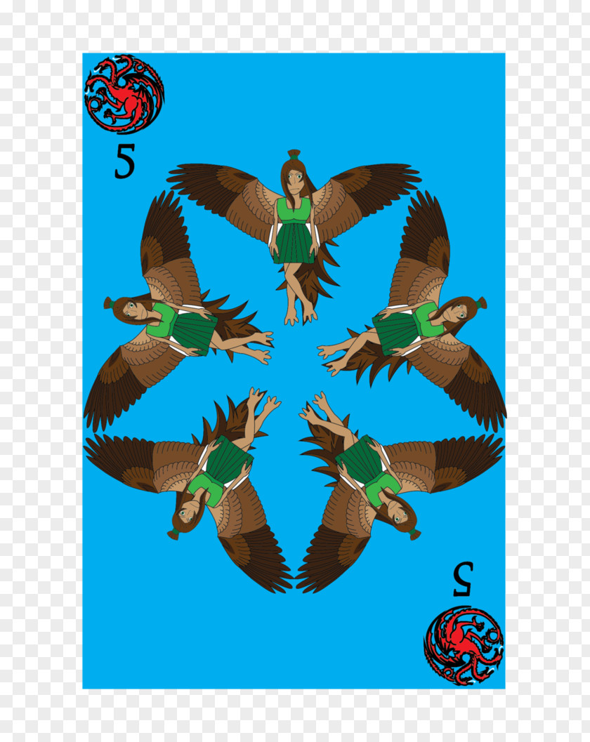 Noble Throne Harpy Symmetry Teal PNG