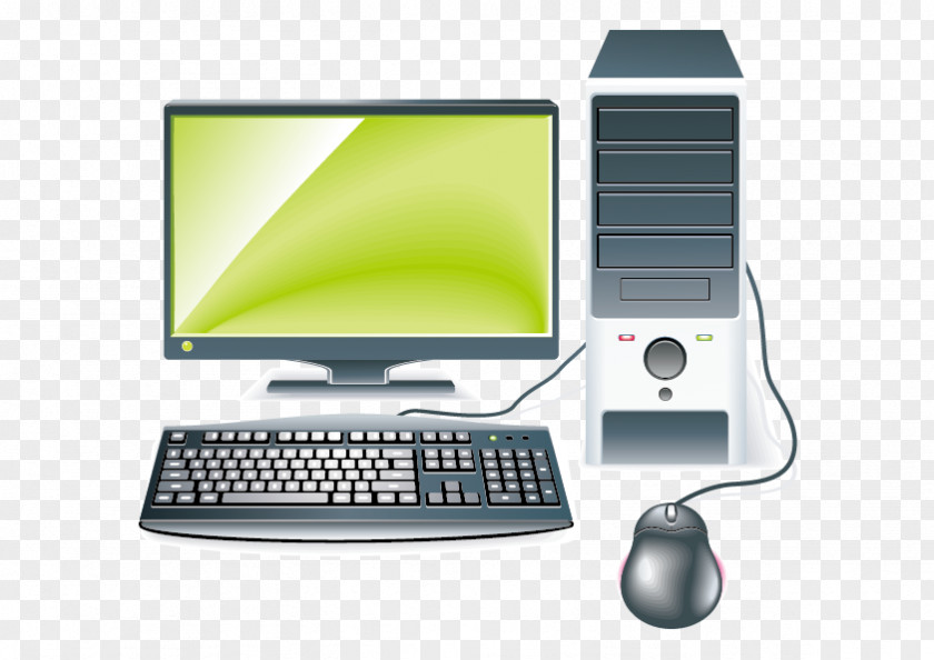 Vector Desktop Computers Computer Case Keyboard Monitor Hardware PNG
