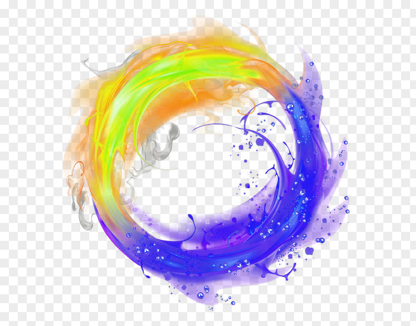 Blue Gradient Fire Ring Element PNG gradient fire ring element clipart PNG