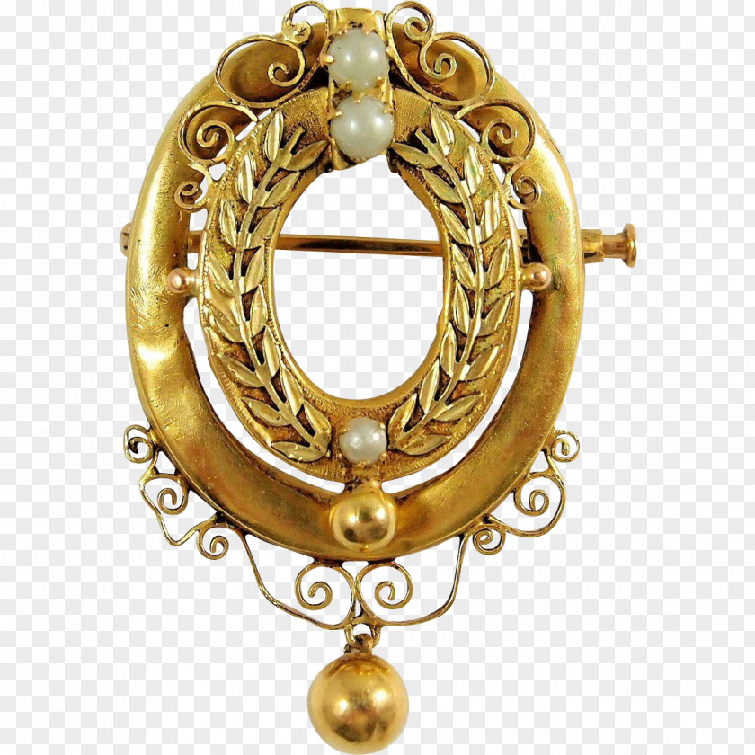 Brooch Victorian Era Jewellery Gold Antique PNG