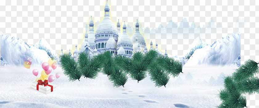 Creative Christmas Tree Winter Poster Graphic Design PNG