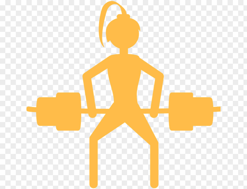 Logo Weight Training Woman Cartoon PNG