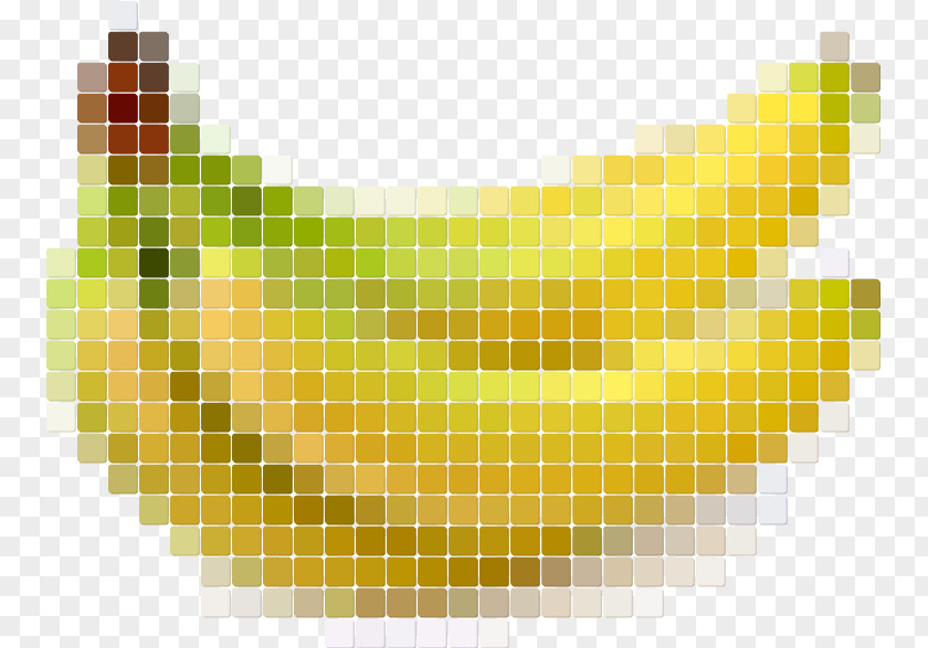 Mosaic Banana Pixel Art Fruit PNG