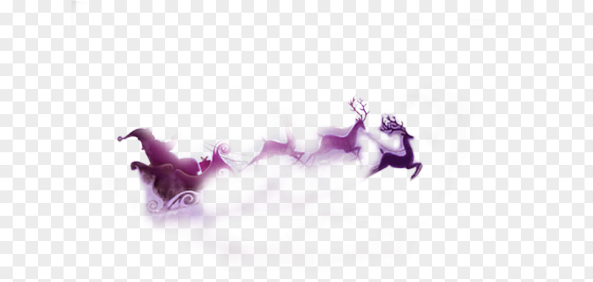 Purple Running Deer Download PNG