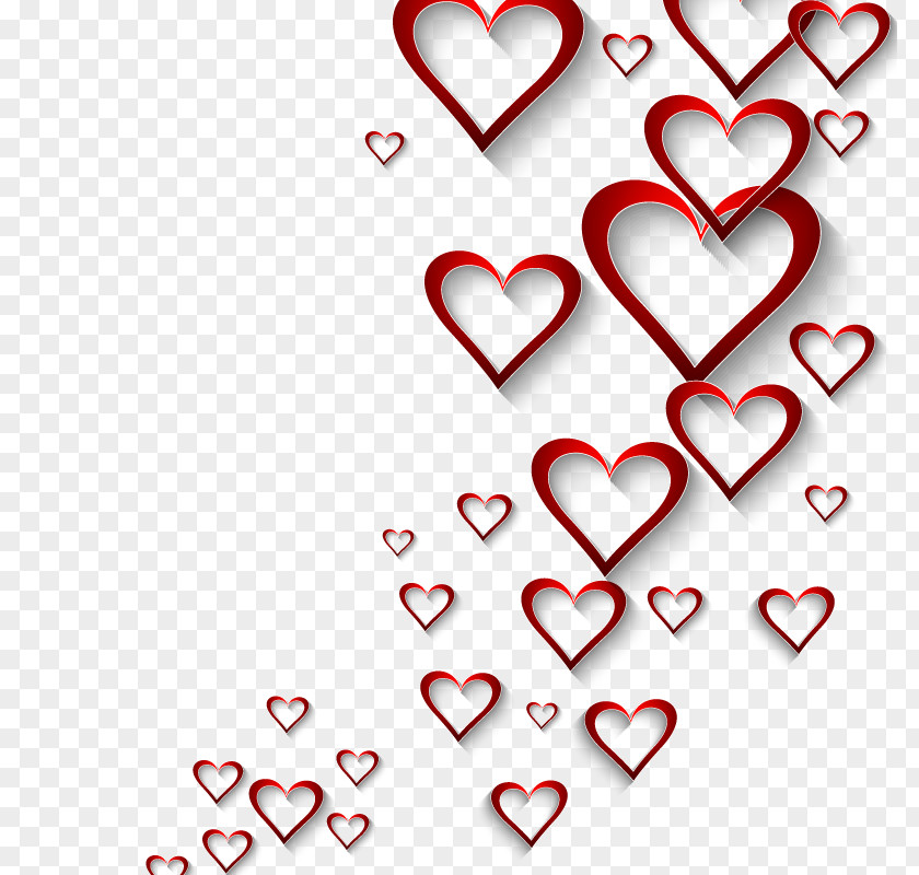 Vector Hearts Background Valentines Day Heart Wallpaper PNG