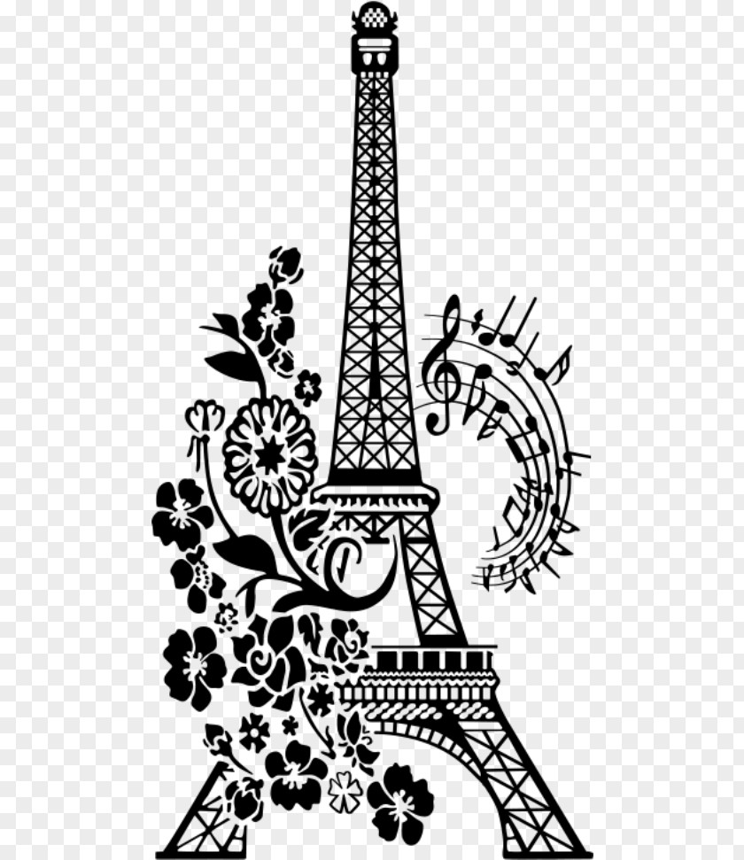 Eiffel Tower Sticker Wall Decal Music PNG decal Music, eiffel tower clipart PNG
