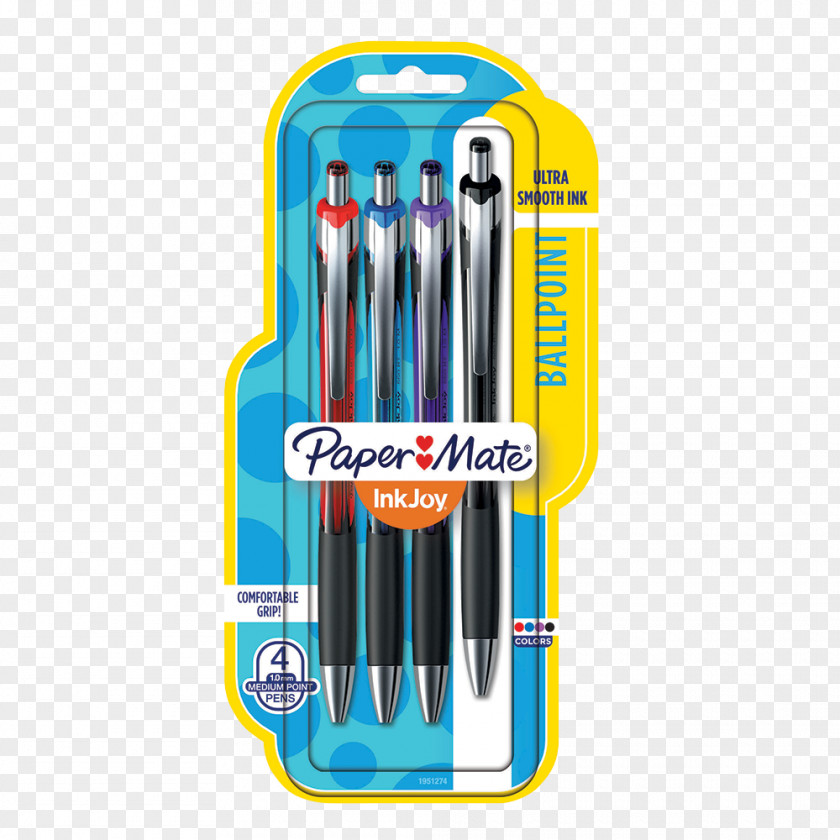 Pen Papermate InkJoy 100 Stick Ballpoint Black Paper Mate 300RT PNG