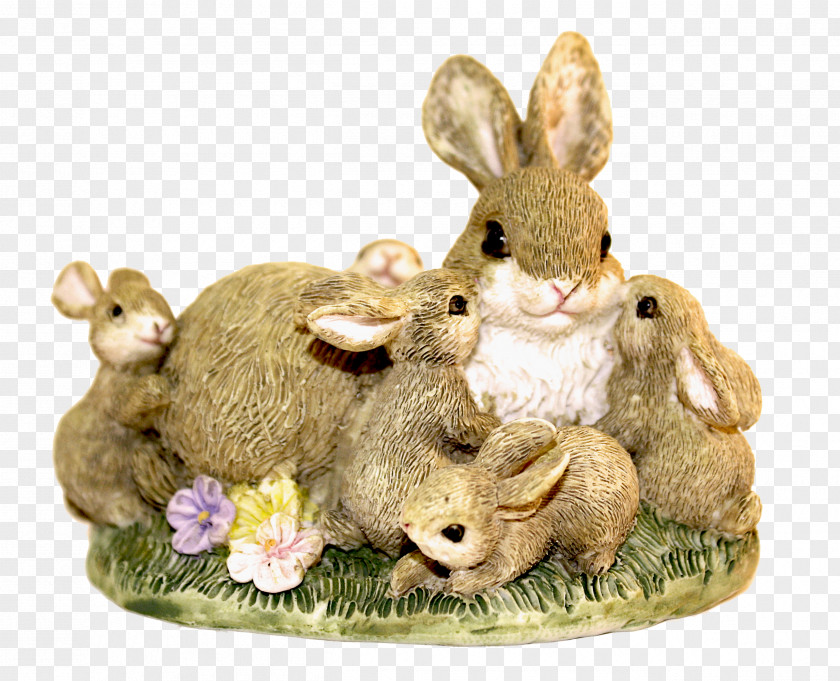 Retro Ceramic Bunny Easter Rabbit Photography PNG