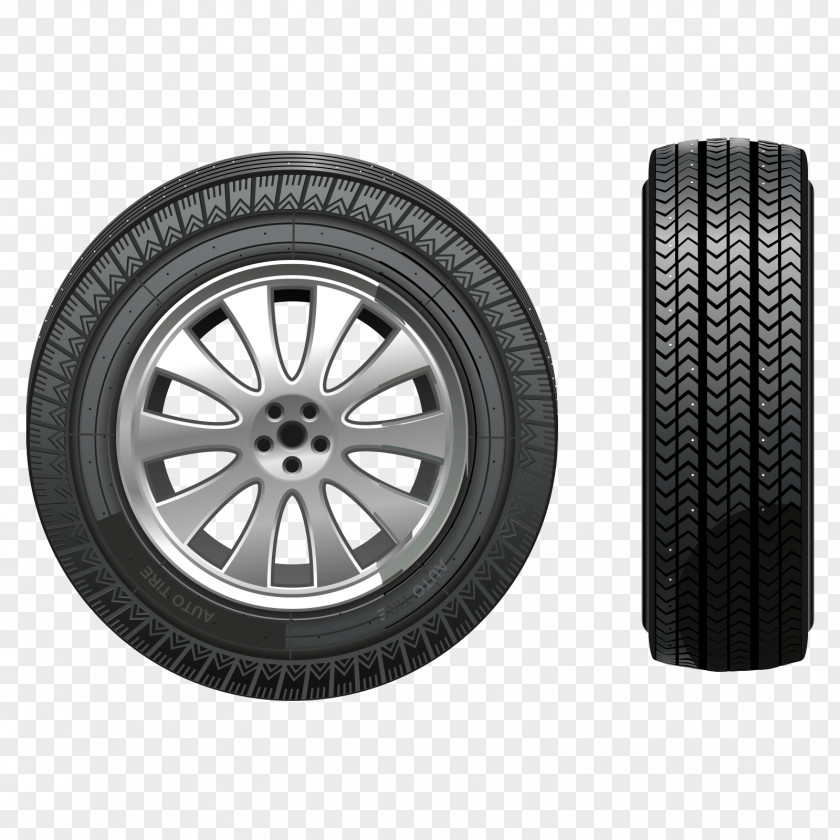 Tires Front And Side View Car Snow Tire Chains PNG