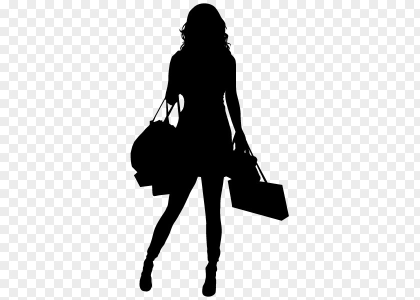 Elegant Fairy Silhouette Shopping PNG