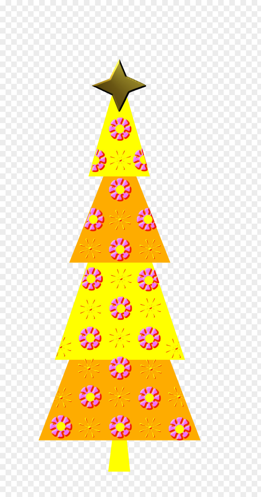 Pretty Christmas Tree Shape Ornament Line Pine PNG