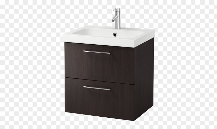 Brown Wooden Sink Cabinetry IKEA Drawer Bathroom PNG
